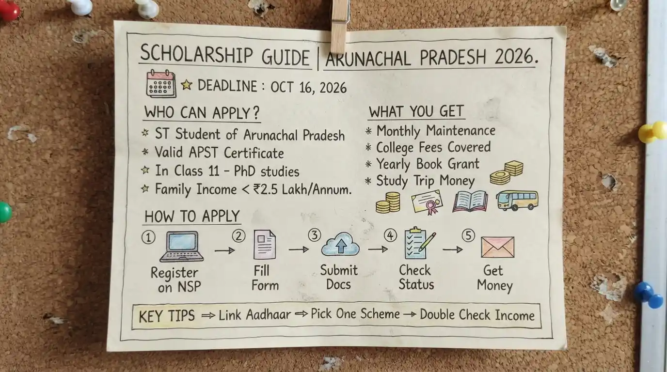 Post Matric Scholarship Arunachal Pradesh to ST Students under Umbrella Scheme 2026