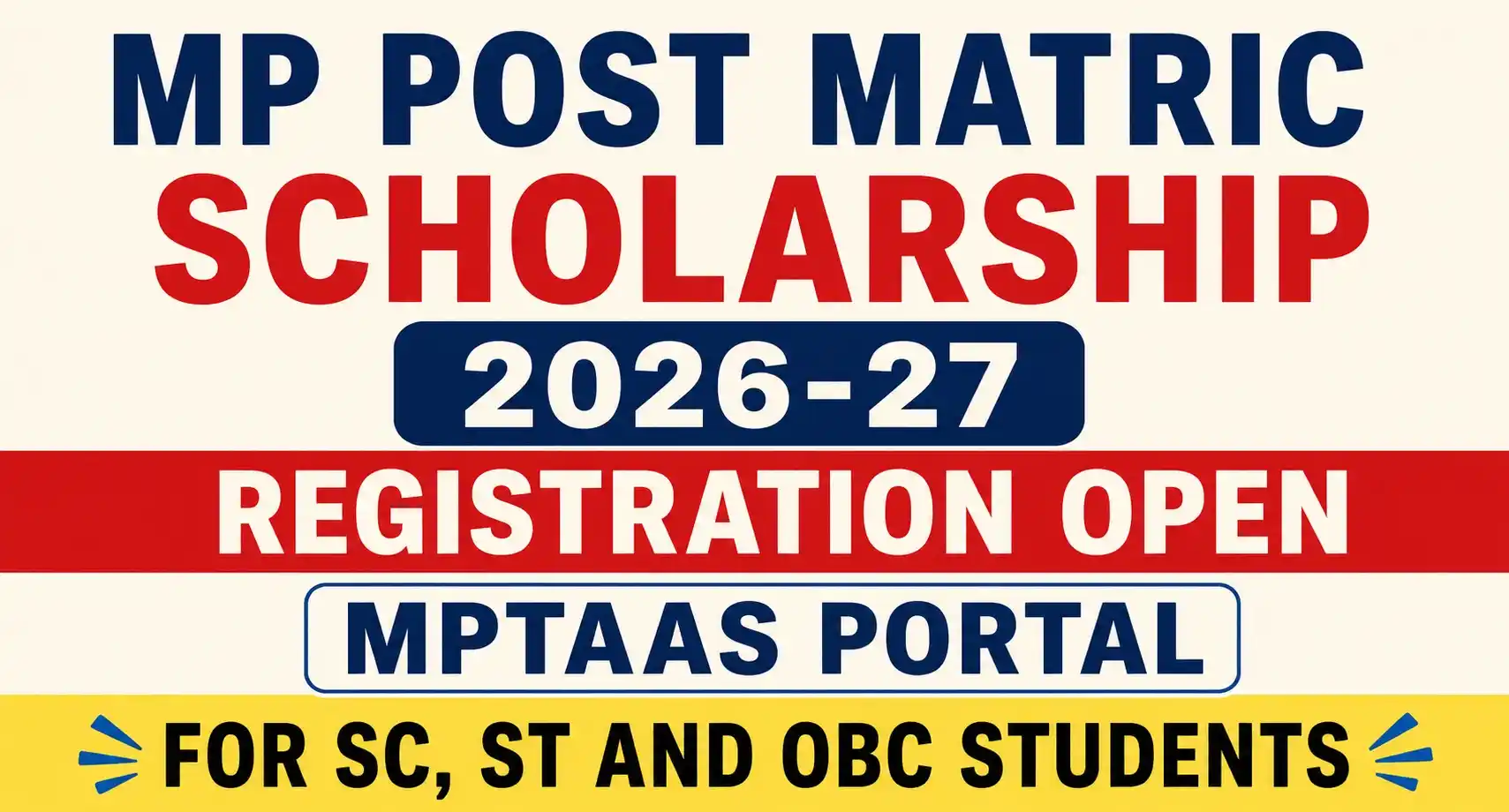 MP Post Matric Scholarship 2026-27