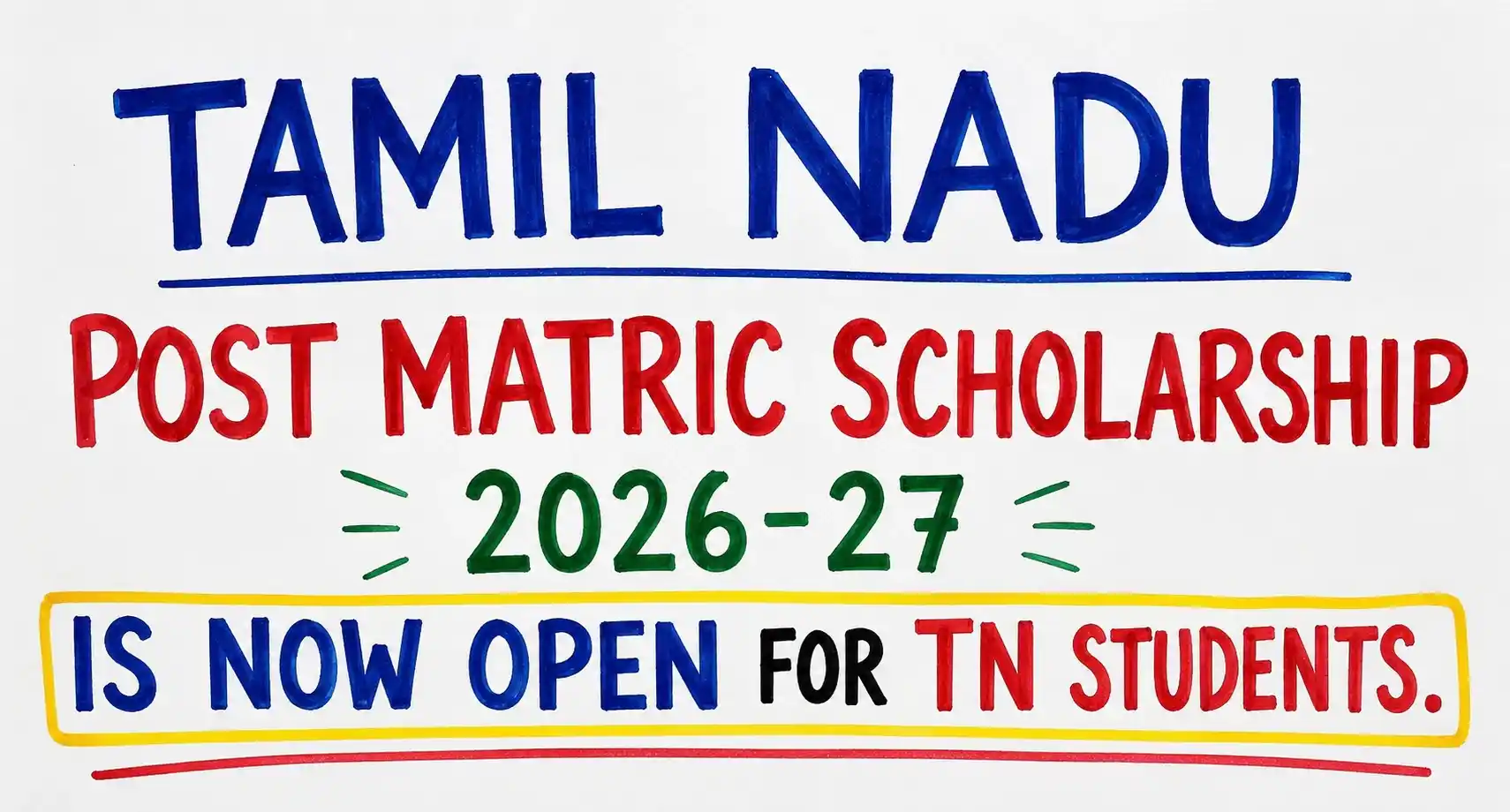 Tamil Nadu Post Matric Scholarship