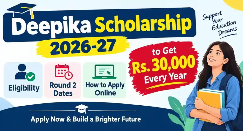 Deepika Scholarship 2026-27: Eligibility, Round 2 Dates and How to Apply Online